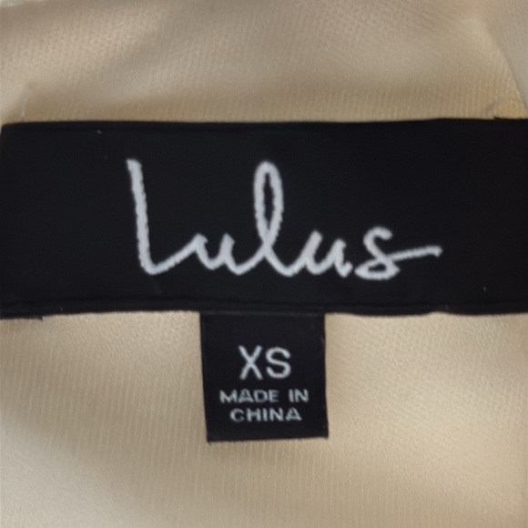 Lulus ivory Sz XS halter evening gown maxi dress Tour de Force - Picture 5 of 11